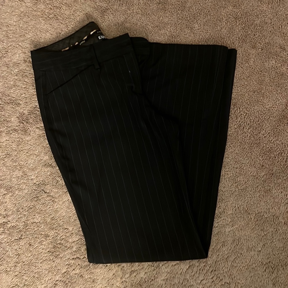 Black and Blue Stripe Express pants